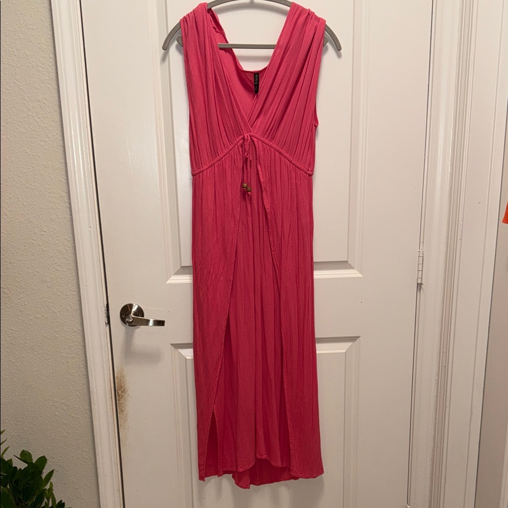 Boho Me Peach Sleeveless Maxi Coverup Dress